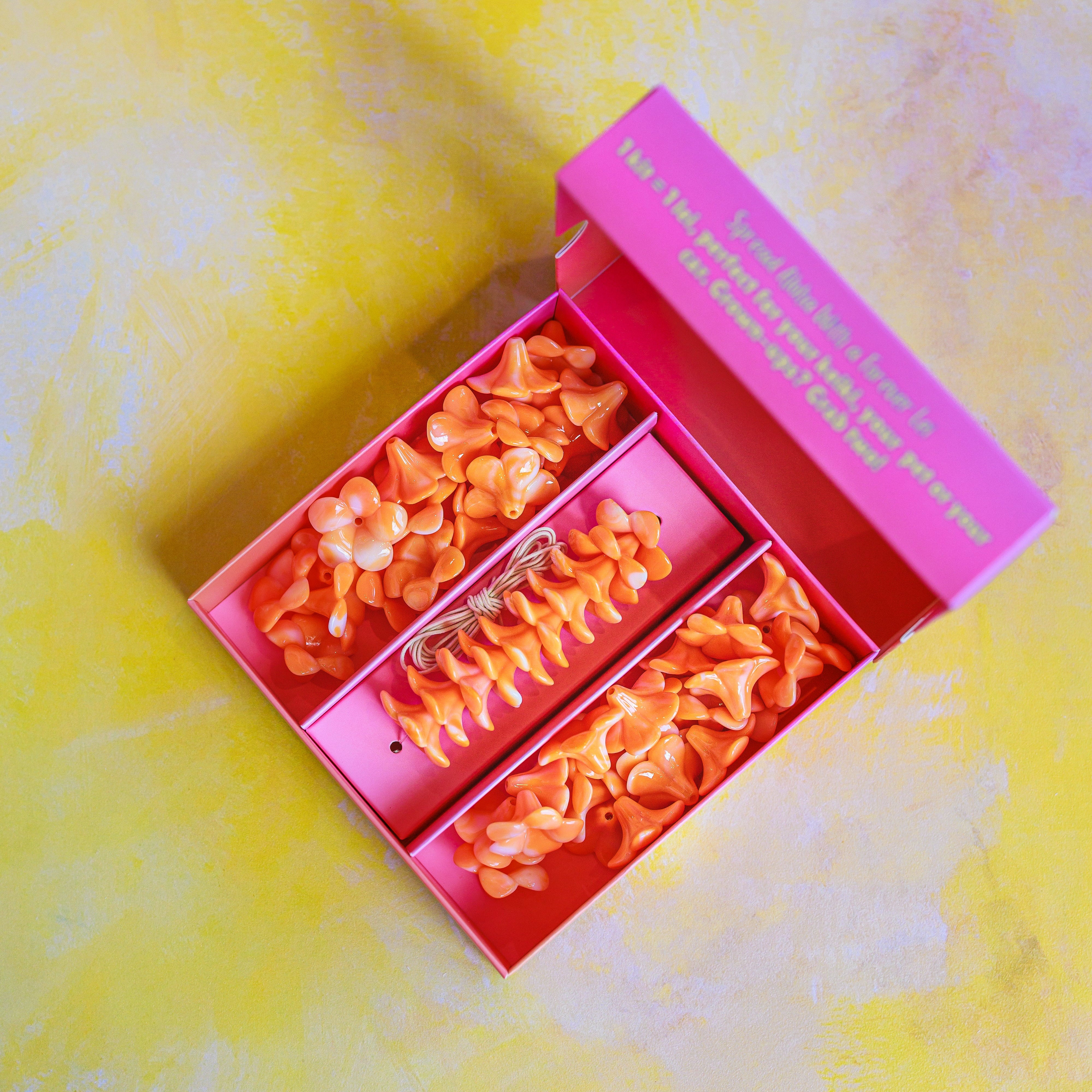 The OG Lei Kit™ - Plumeria Tie Dye Orange