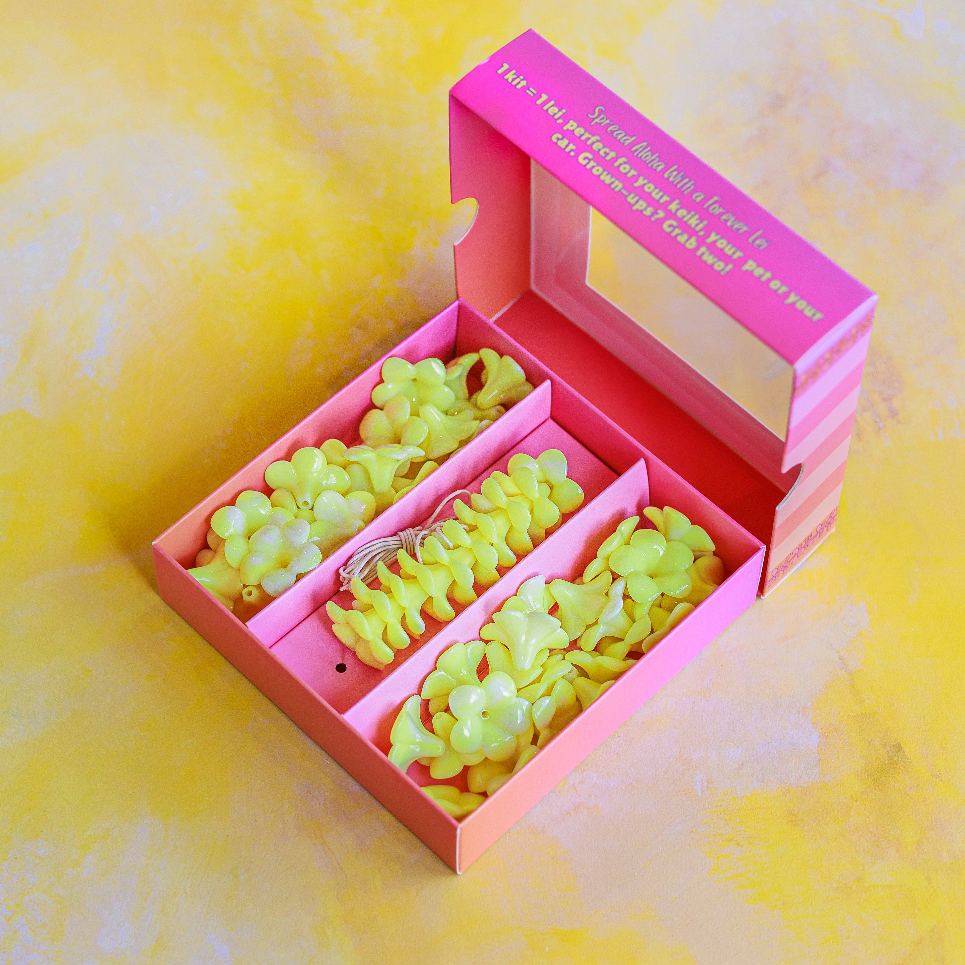 The OG Lei Kit™ - Plumeria Tie Dye Yellow