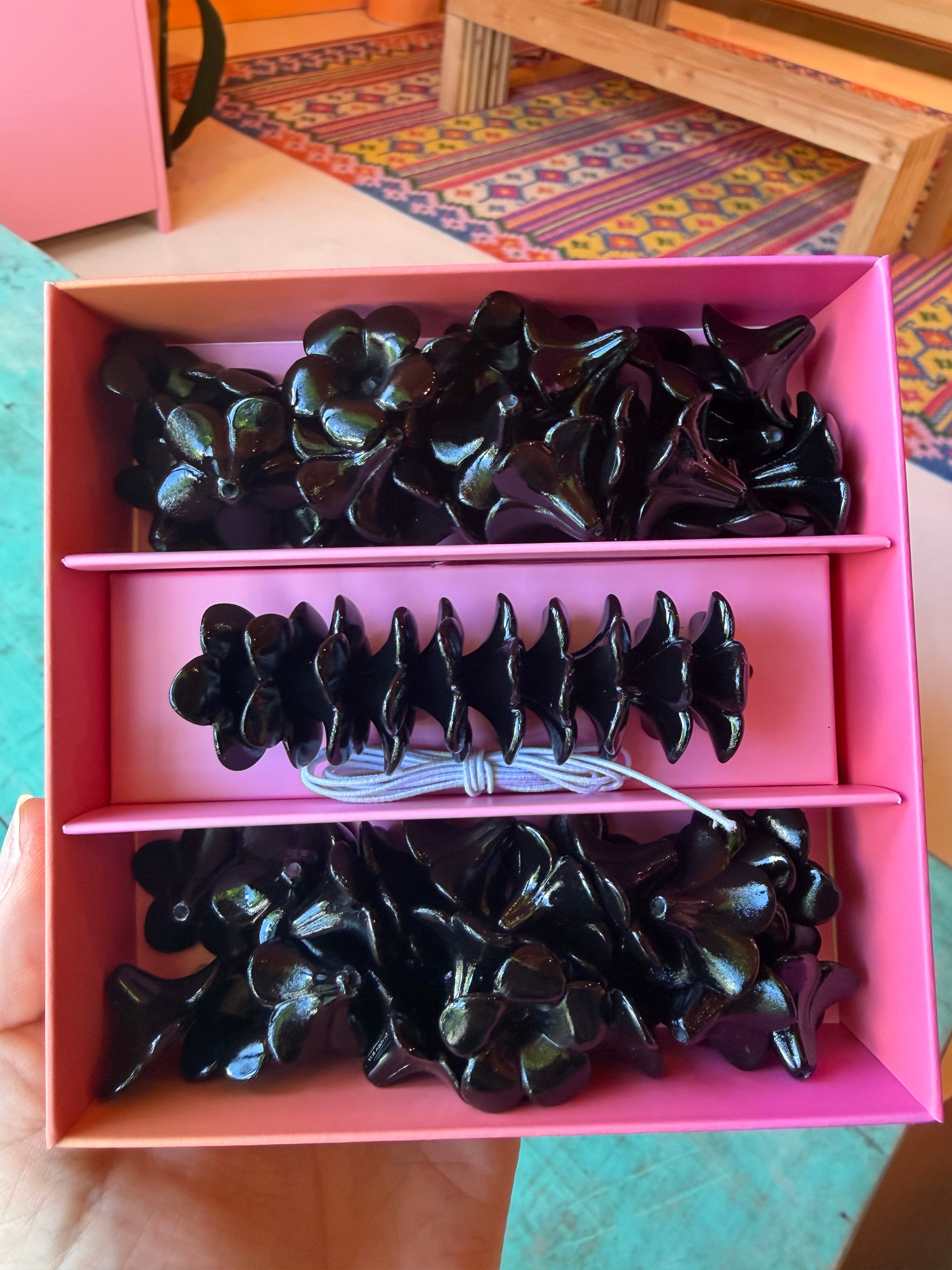 Plumeria black lacquer