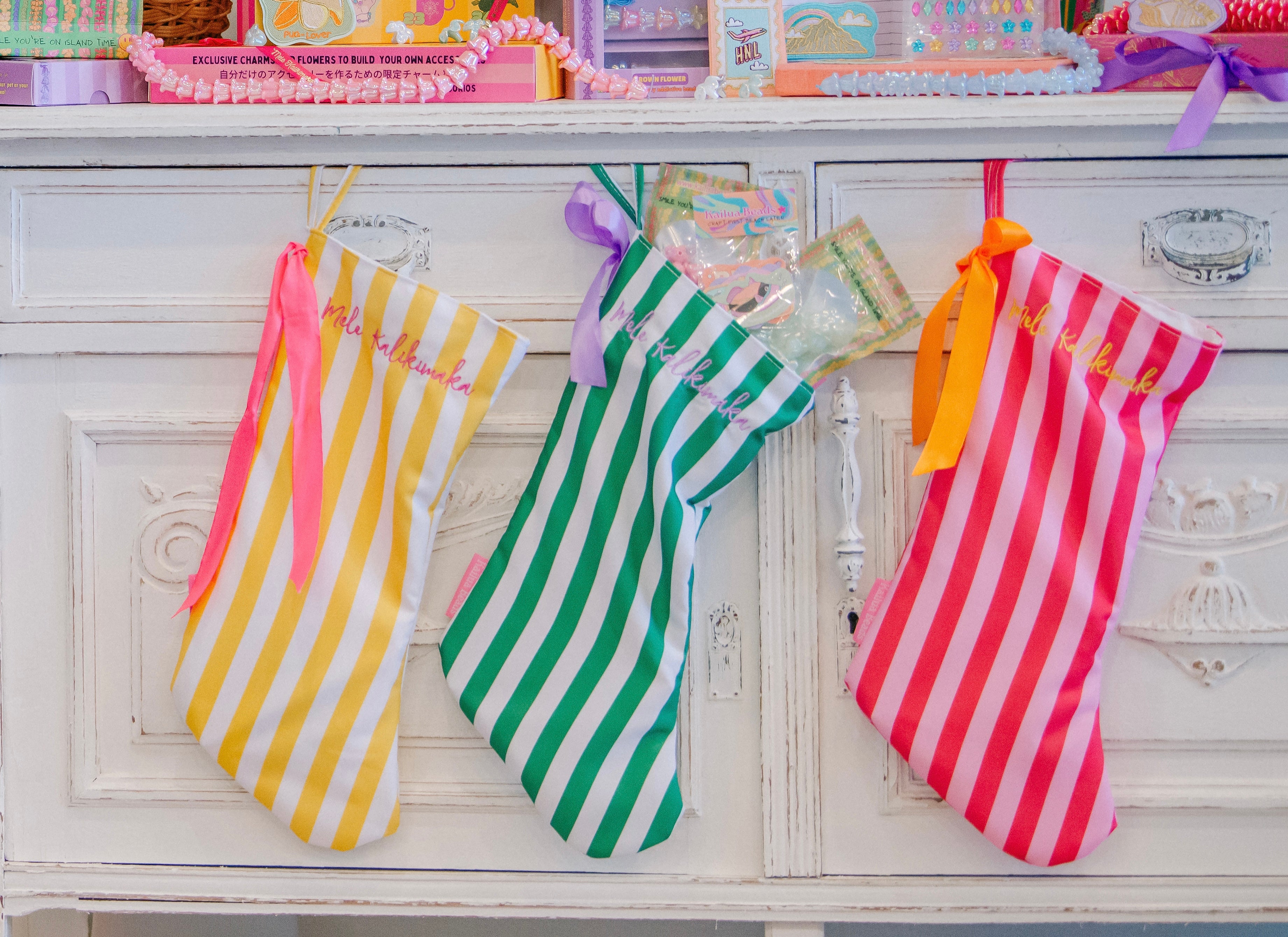 Mele Kalikimaka Bow Stocking