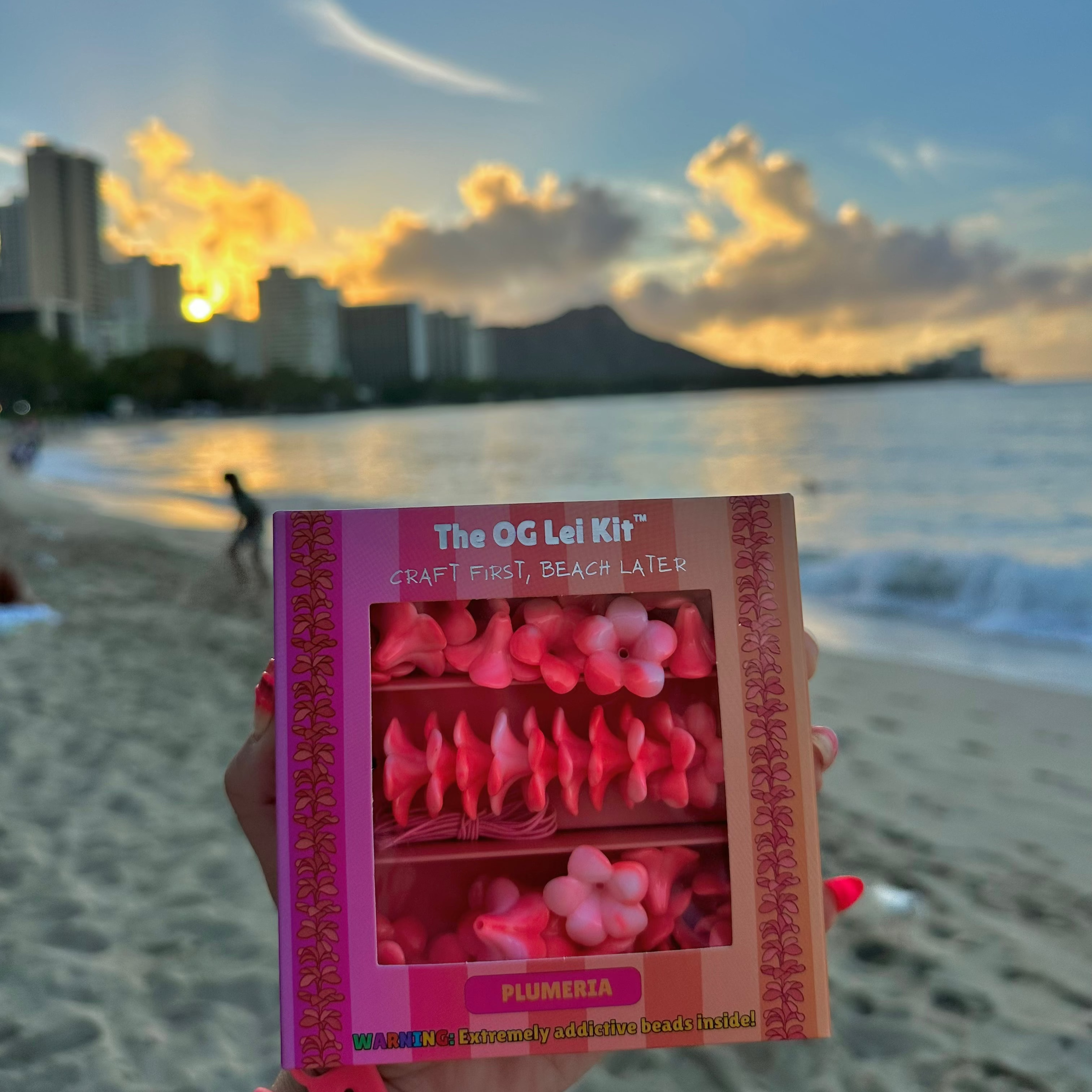 The OG Lei Kit™ - Plumeria Tie Dye Pink