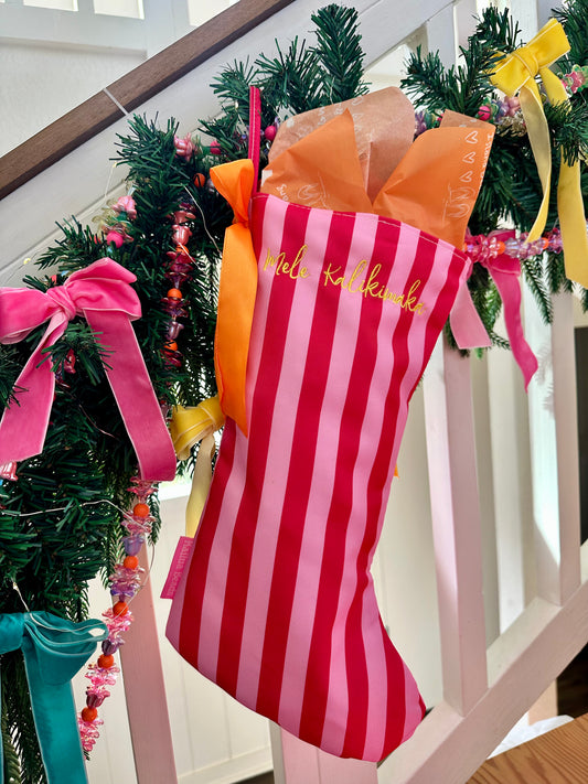 Mele Kalikimaka Bow Stocking