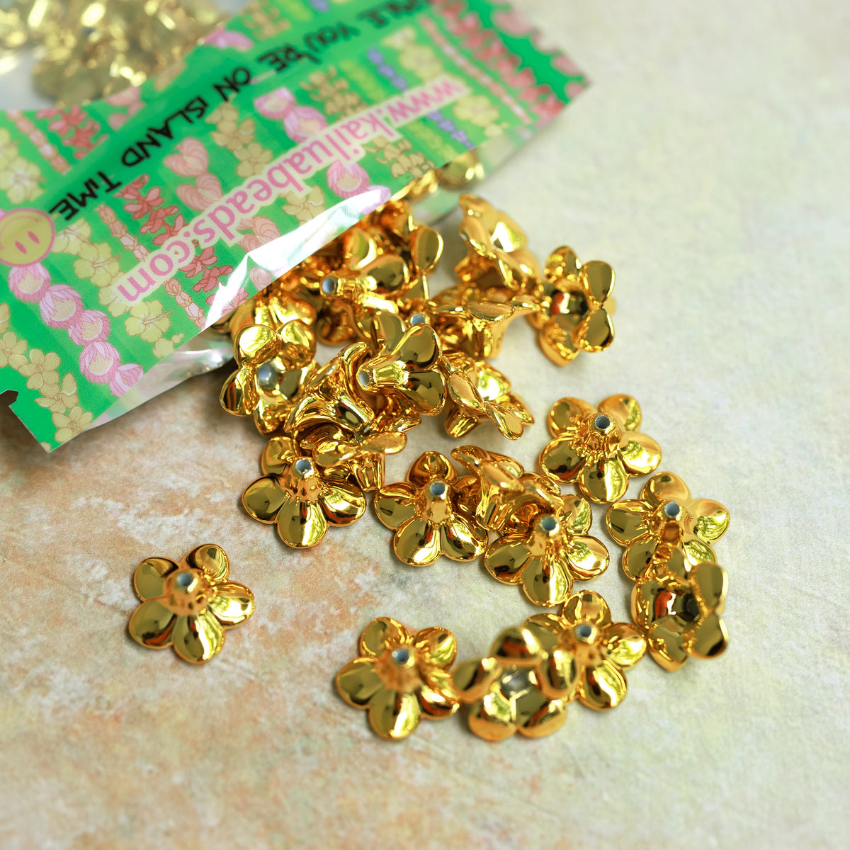 Mini flowers pack of 50 GOLD