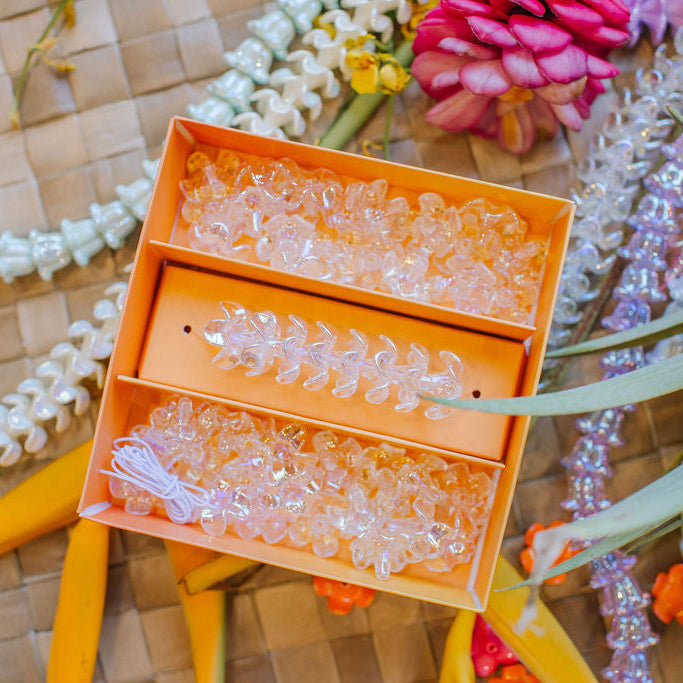 イボガジュマル　ツルムラサキ　イボイボSET The OG Lei Kit™- Puakenikeni Translucent Orange